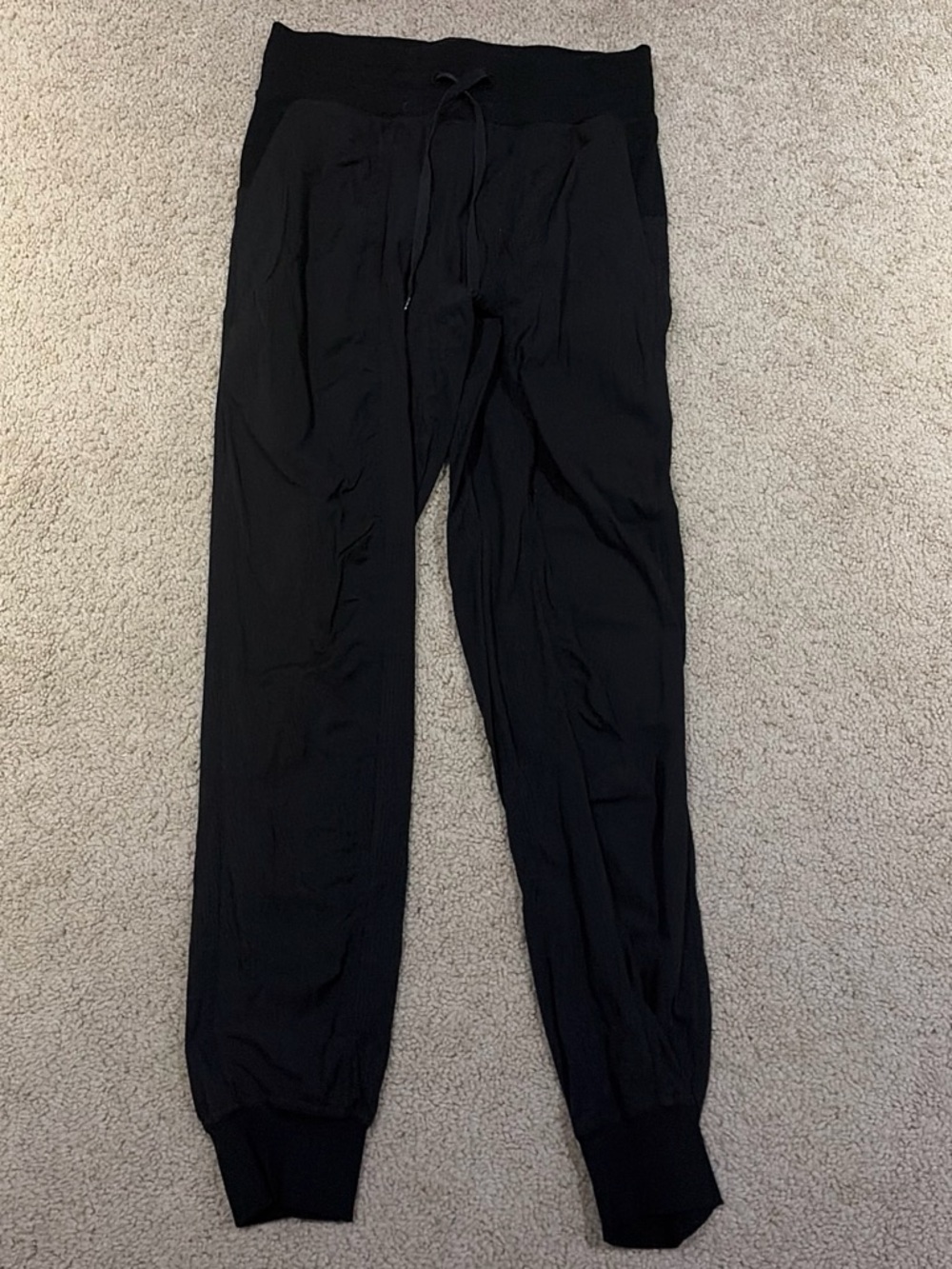 Women’s Lululemon Black Jogger Pants with Elastic Waistband